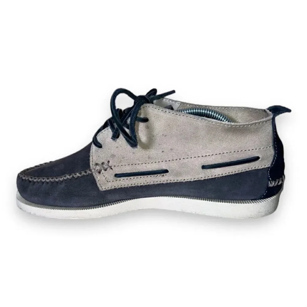 Sperry Top-Siders Mid Top Boat Chukka Shoes Grey/Beige Suede STS13908 Men's 8.5M